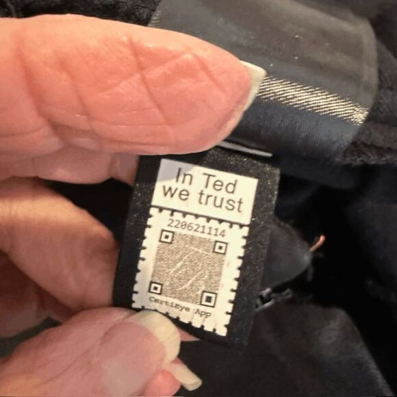 Ted Baker Liroi High Waisted Stretch Trousers Side Button Detail Black Size 0 - Picture 9 of 13